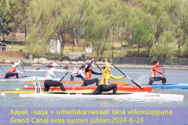 Kayak -sarja + urheilukarnevaali tänä viikonloppuna Grand Canal avaa suuren juhlan